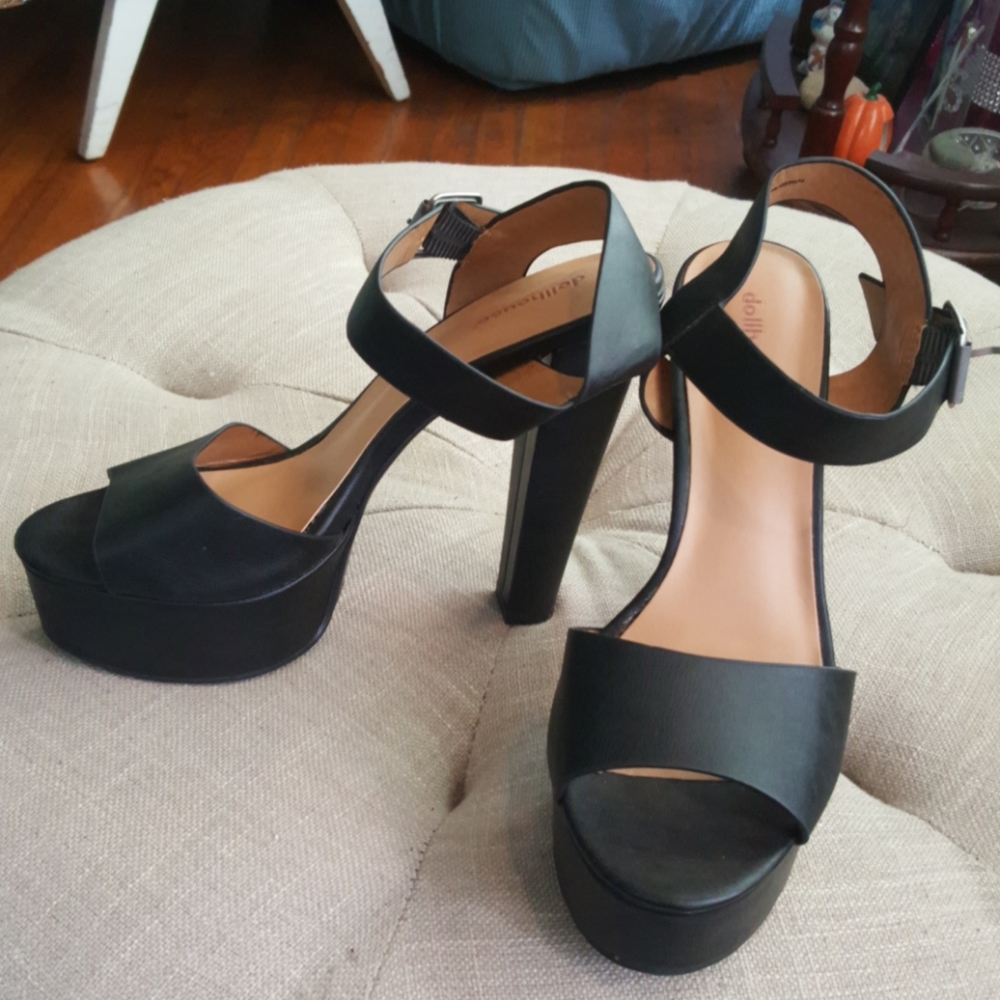 Heels sandals.